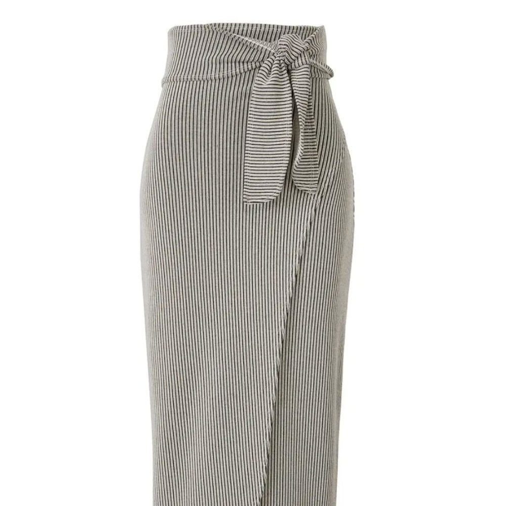 Mara Hoffman Ling Skirt Faux Wrap black/white stripe, Sold Out!